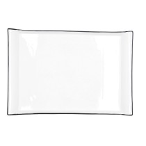 Plateau apéritif Quid Gastro Blanc Céramique 36 x 25 cm (6 Unités)