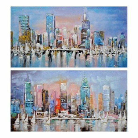 Painting DKD Home Decor City 120 x 3 x 60 cm Loft (2 Units)