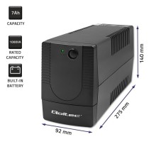 Uninterruptible Power Supply System Interactive UPS Qoltec 53774 600 W