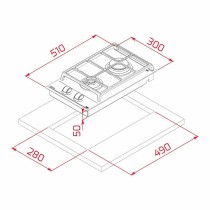 Plaque au gaz Teka GZC32300XBA 3800W (30 CM)