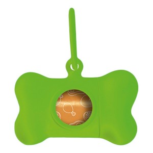 Distributeur de Sacs pour Animaux Domestiques United Pets Bon Ton Neon Chien Vert (8 x 4,2 x 5 cm)