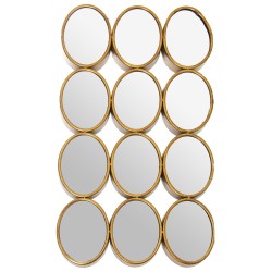 Wandspiegel Alexandra House Living Gold Metall 12 x 16 cm 9 x 68 x 40 cm rund Oval