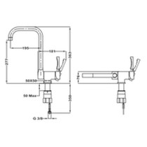 Mixer Tap Teka MTP984 Chrome Stainless steel