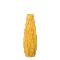 Vase Alexandra House Living Jaune Céramique Losanges 17 x 18 x 56 cm