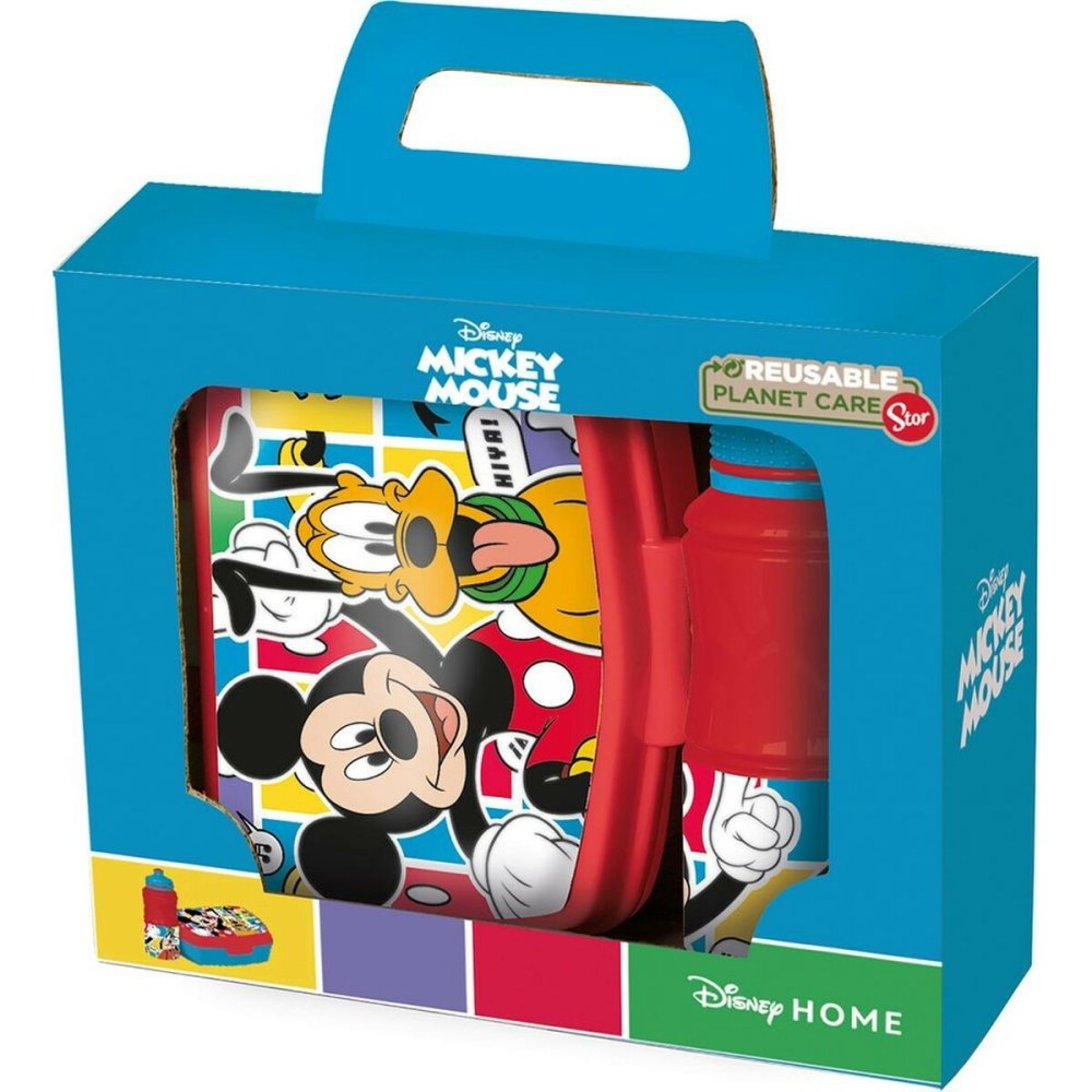 Brotzeitdose mit Flasche Mickey Mouse CZ11277 380 ml 17 cm Kunststoff