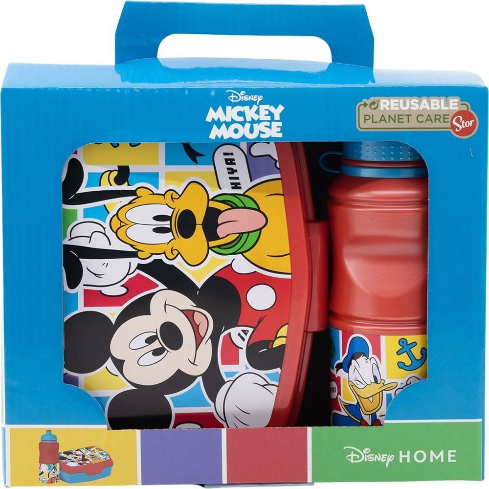 Picnic Holder and Bottle Included Mickey Mouse CZ11277 380 ml 17 cm Plastic