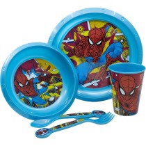 Ensemble Vaisselle pour Enfants Spider-Man CZ11313 Plastique (5 Pièces)