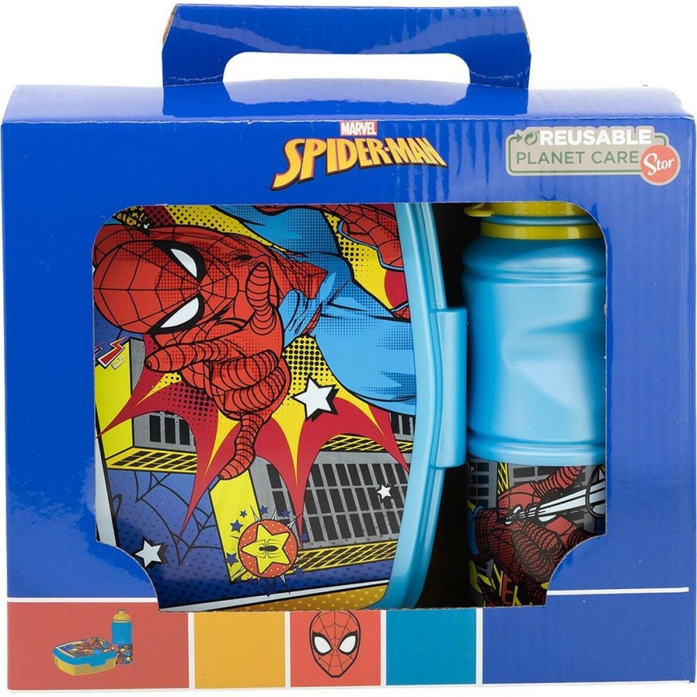 Picnic Holder and Bottle Included Spider-Man CZ11279 380 ml 17 cm Plastic