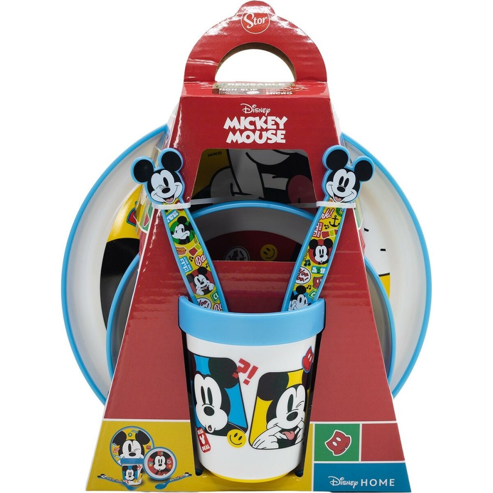 Ensemble Vaisselle pour Enfants Mickey Mouse CZ11306 Plastique (5 Pièces)