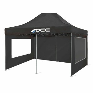 Zeltwand OCC Motorsport OCCCARP33 Schwarz Oxford 420D 6 x 2 m Fenster