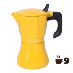 Italian Coffee Pot Oroley Petra Mustard 9 Cups