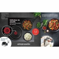 Batterie de Cuisine Arthur Martin AM268B 12 Pièces