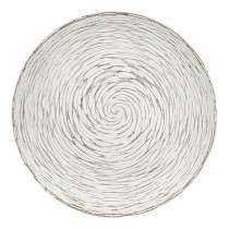 Beistelltisch Spiralen 40 x 39 x 40 cm Holz Braun Weiß