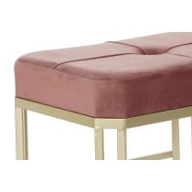 Hocker DKD Home Decor   Rosa Metall Samt (120 x 40 x 46 cm)