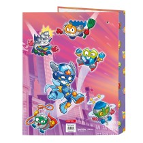 Ring binder SuperThings Guardians of Kazoom Yellow Purple A4 26.5 x 33 x 4 cm