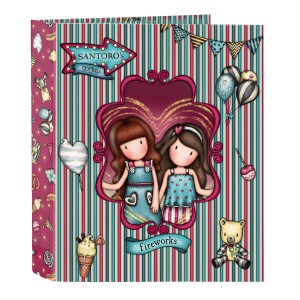 Ring binder Gorjuss Fireworks Maroon A4 27 x 33 x 6 cm