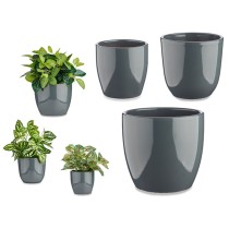 Set de pots Anthracite Argile