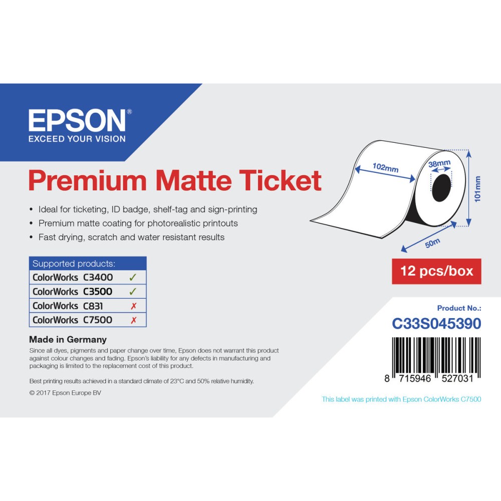 Printer Labels Epson C33S045390