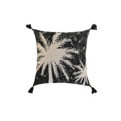 Coussin Home ESPRIT Noir Boho Palmier 45 x 5 x 45 cm