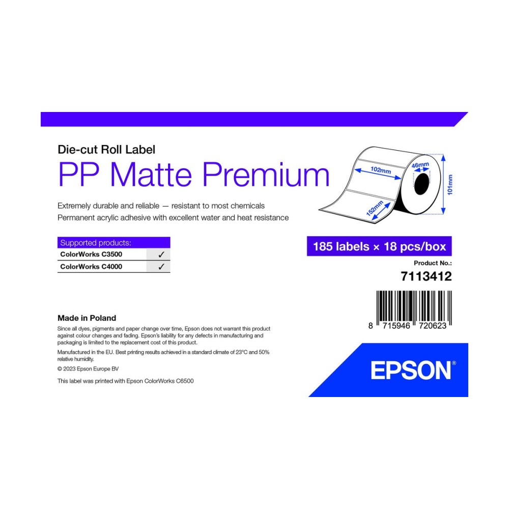 Printer Paper Epson 7113412 White (18 Units)