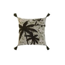 Cushion Home ESPRIT Green Beige Palms Boho 45 x 5 x 45 cm