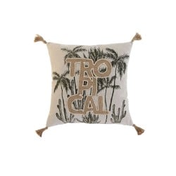 Coussin Home ESPRIT Beige Naturel Tropical Boho 45 x 5 x 45 cm