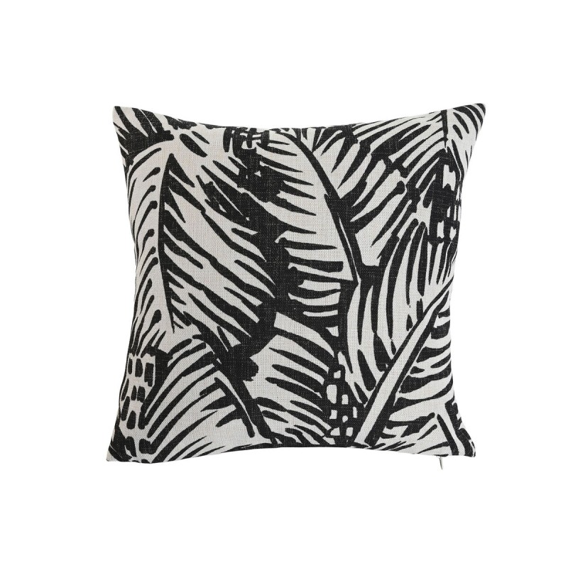 Cushion Home ESPRIT White Black Printed 45 x 15 x 45 cm