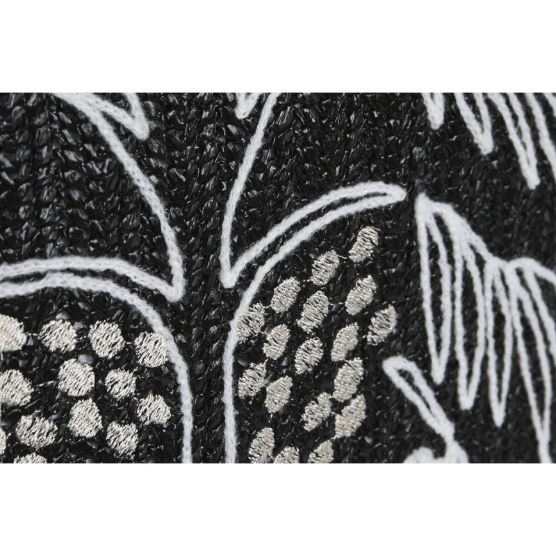 Cushion Home ESPRIT White Black Palm tree 42 x 15 x 42 cm