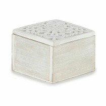 Decorative box White Wood 11,5 x 8 x 11,5 cm (6 Units)