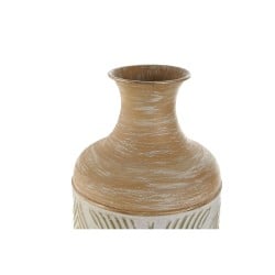 Vase Home ESPRIT Vert Beige Naturel Métal Tropical 18 x 18 x 66 cm