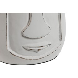 Vase Home ESPRIT Blanc Bois de manguier Moderne Visage 15 x 15 x 30 cm