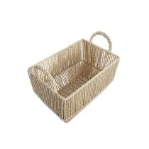 Korb-Set DKD Home Decor Metall Naturfaser (40 x 30 x 25 cm)