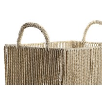 Set de basket DKD Home Decor Métal Fibre naturelle (40 x 30 x 25 cm)