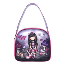 Handtasche Gorjuss Cheshire cat Lila (30 x 28,5 x 11,5 cm)