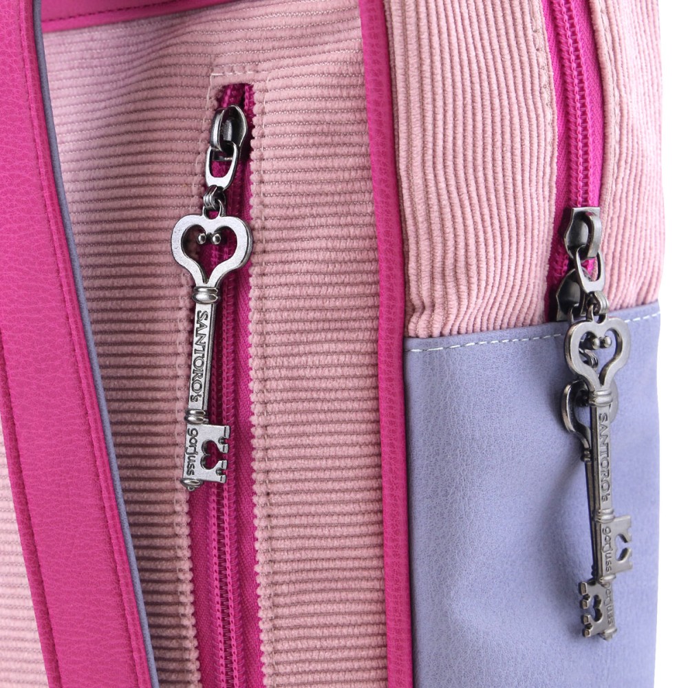 Sac à dos Gorjuss Cheshire cat Rose Violet (27 x 10 x 37 cm)