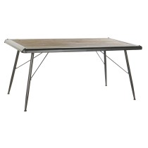 Table de Salle à Manger DKD Home Decor Sapin Naturel Métal Gris clair 161 x 90 x 75 cm