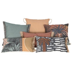 Coussin Home ESPRIT Moutarde Tropical 45 x 15 x 45 cm