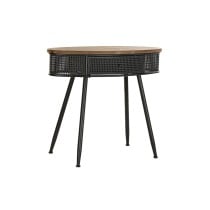 Console DKD Home Decor 90,5 x 39 x 78 cm Sapin Noir Métal Marron