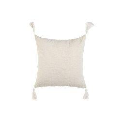 Cushion Home ESPRIT White Tassels Boho 45 x 15 x 45 cm