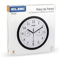 Wall Clock ELBE RP-1005-N White/Black