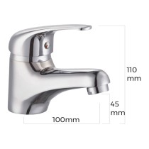 Mixer Tap EDM 01160 Stainless steel Brass 100 x 110 mm