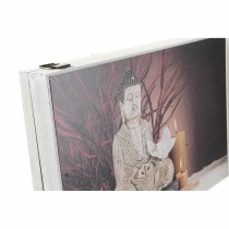 Cover DKD Home Decor Counter Buddha MDF Wood 2 Units 46,5 x 6 x 31,5 cm