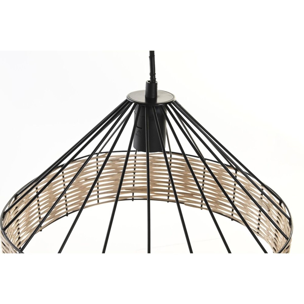 Ceiling Light DKD Home Decor 35 x 35 x 22 cm Black Metal Rattan 50 W (2 Units)