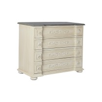 Chest of drawers DKD Home Decor 100 x 50 x 83,5 cm Grey Beige Dark grey Mango wood MDF Wood