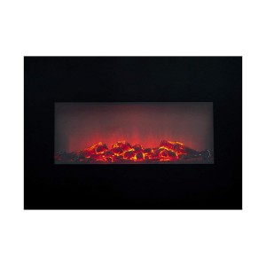 Dekorativer elektrischer Wandkamin Classic Fire Memphis Schwarz 1800 W 66 x 13 x 46 cm