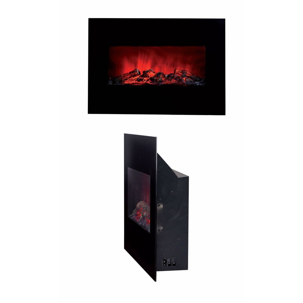 Dekorativer elektrischer Wandkamin Classic Fire Memphis Schwarz 1800 W 66 x 13 x 46 cm