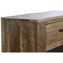 Anrichte DKD Home Decor Schwarz Grau Metall Dunkelbraun Mango-Holz (150 x 43 x 90 cm)