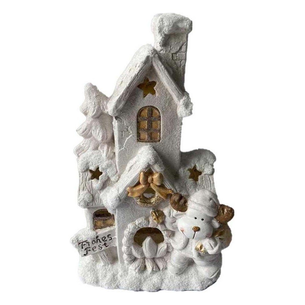 Décorations de Noël DKD Home Decor Maison Blanc Enneigé 32 x 21 x 52 cm