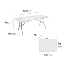 Folding Table EDM White