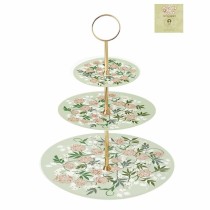 Coupe à fruits DKD Home Decor Vert Beige Métal Porcelaine Traditionnel 27 x 27 x 34 cm